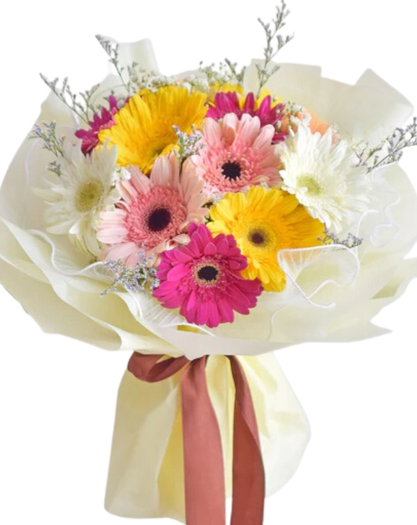  colorful bouquet of gerberas