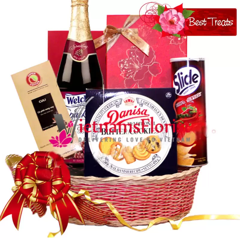 MID AUTUMN gift basket (with moon cake box)